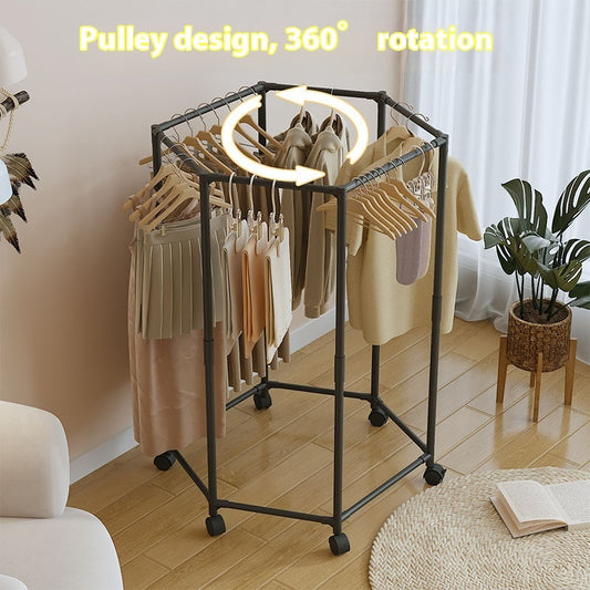 Home Fashion Six-side Rotating Floor Hanger